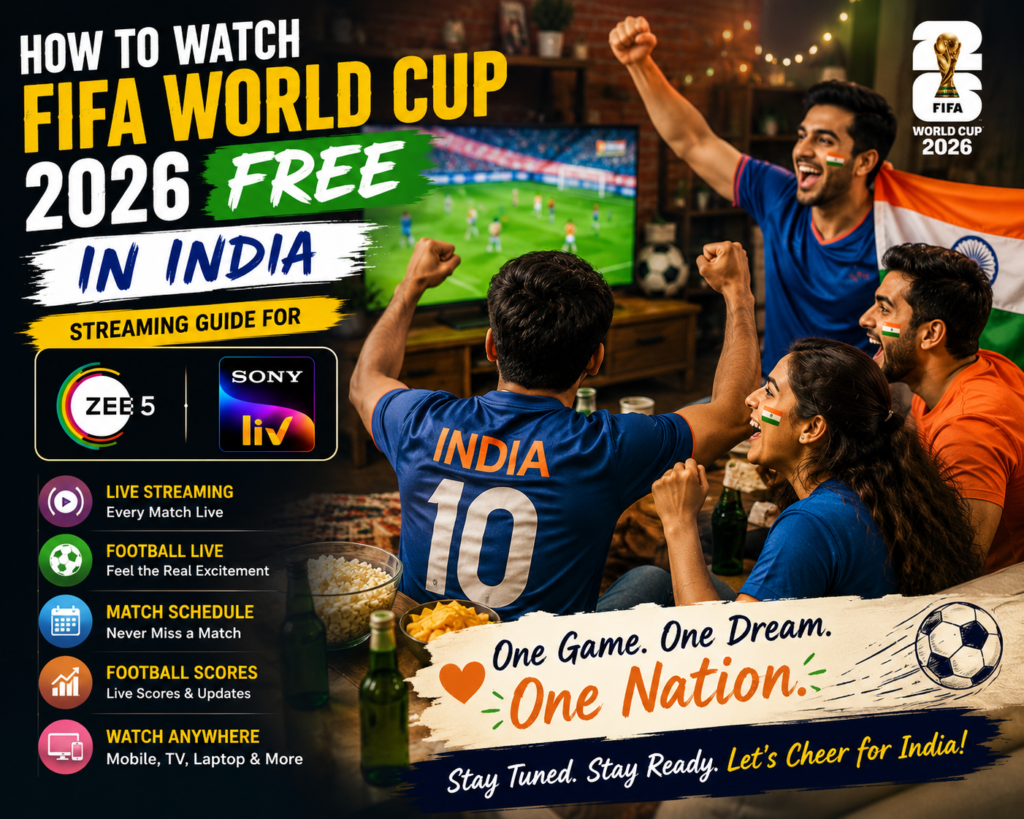 FIFA Football World Cup Soccer FIFA World Cup Live Streaming Zee5 Football Live World Cup 2026 Football Scores