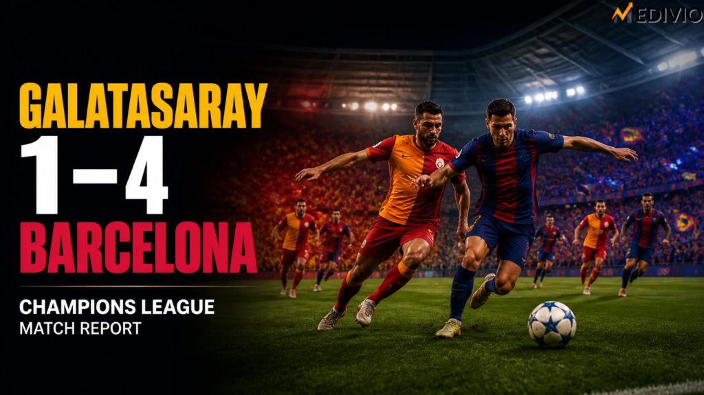 Galatasaray vs Barcelona 1–4 UEFA Champions League match result and highlights